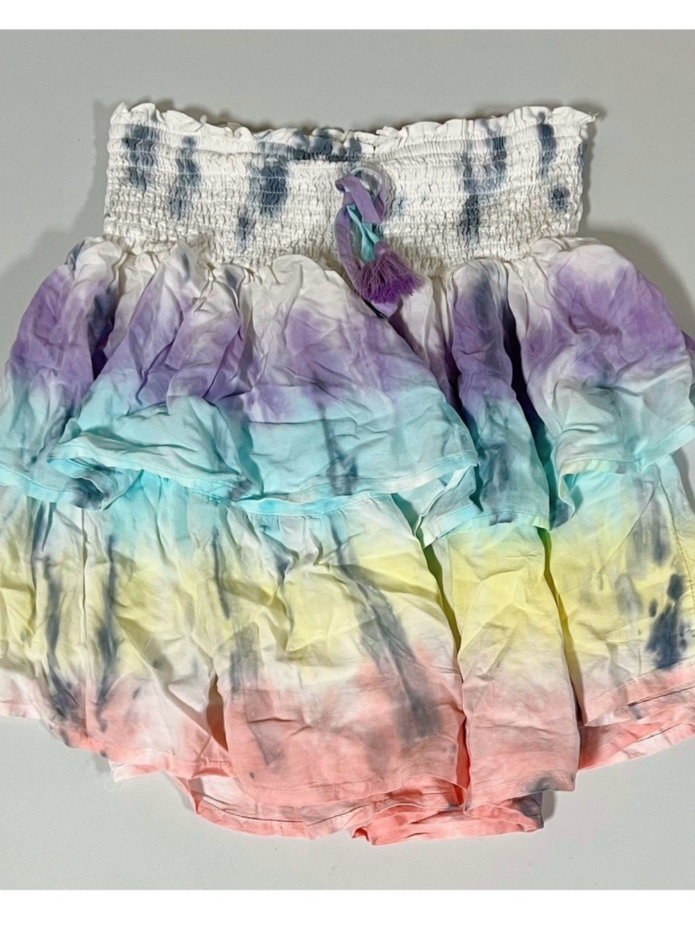Surf Gypsy Pastel Tie Dye Ruffle Mini Skirt Bottoms Size M 🌸✨ #tiedye #summer